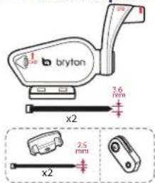 Bryton Rider 330 - Installer le Capteur de vitesse/cadence/double (optionnel) - 3