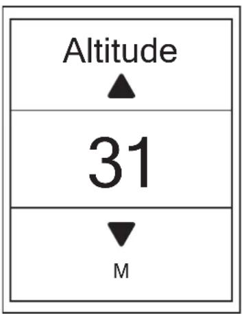 Bryton Rider 330 - Altitude actuelle - 1