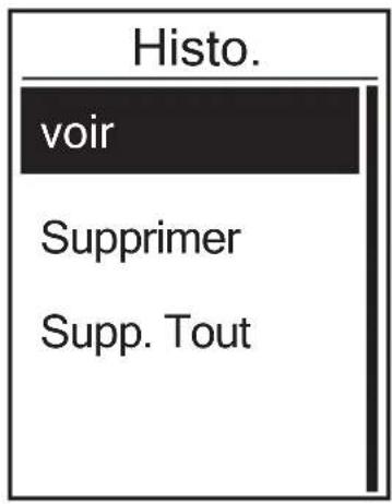 Bryton Rider 330 - Depuis l'historique de l'appareil - 1