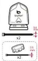 Bryton Rider 330 - Installer le Capteur de vitesse/cadence/double (optionnel) - 2