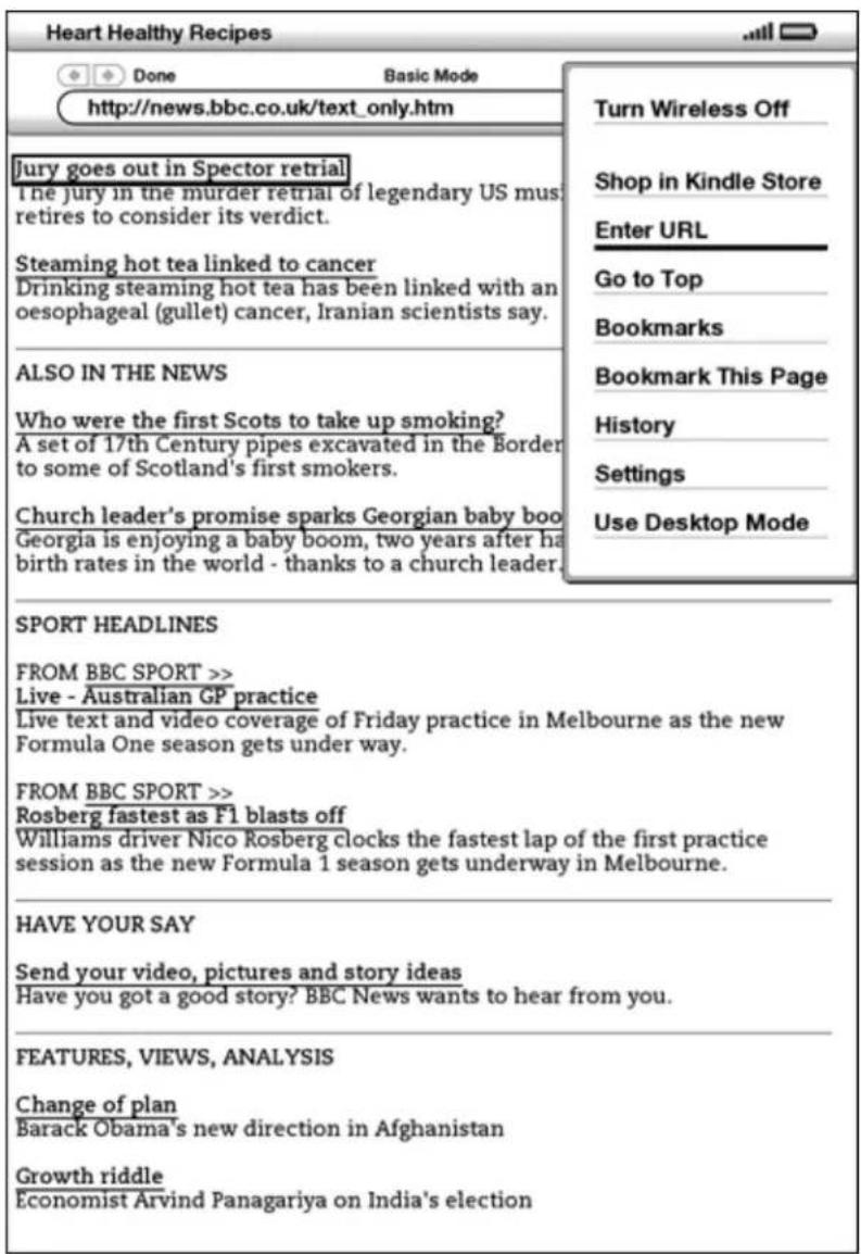 AMAZON Kindle DX (4th gen) - MENUBASICWEB - 1