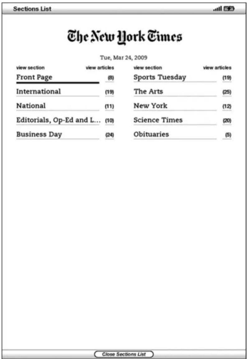 AMAZON Kindle DX (4th gen) - NAVIGATION AU SEIN DES PUBLICATIONS PÉRIODIQUES - 1