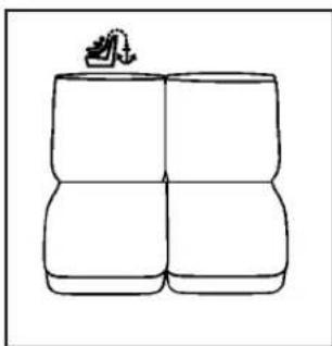 Hummer H2 (2009) - Emplacements de l'ancrage inférieur et de l'ancrage de sangle supérieure - 3