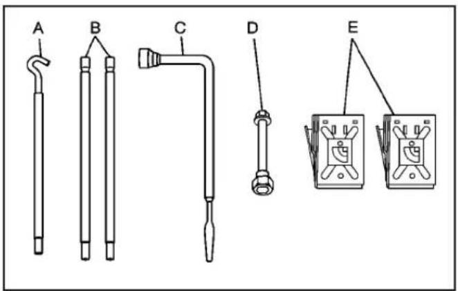 Hummer H2 (2009) - Dépose du pneu de secours et des outils (SUT) - 2