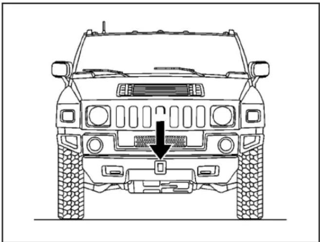 Hummer H2 (2009) - Récepteur monté à l'avant - 1