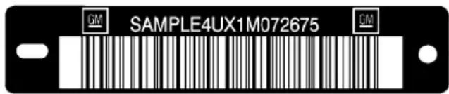 Hummer H2 (2009) - Numero d'identification du vehicule (NIV) - 1