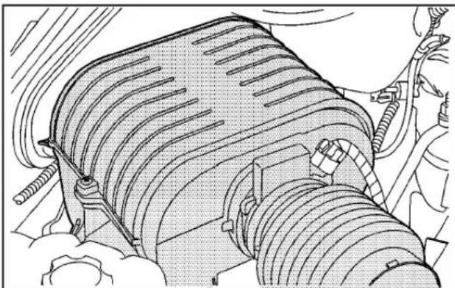 Hummer H2 (2009) - Inspector le filtrte à air du moteur et réinitialiser l'indicateur d'état du filtré. - 1