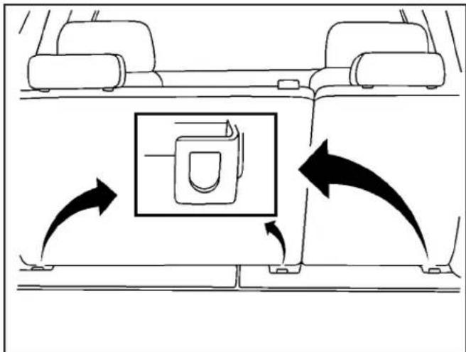 Hummer H2 (2009) - Emplacements de l'ancrage inférieur et de l'ancrage de sangle supérieure - 4