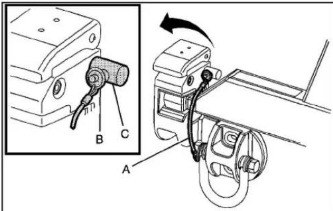 Hummer H2 (2009) - Hayon/Porte-pneu de secours Ouverture du porte-roue de secours - 1