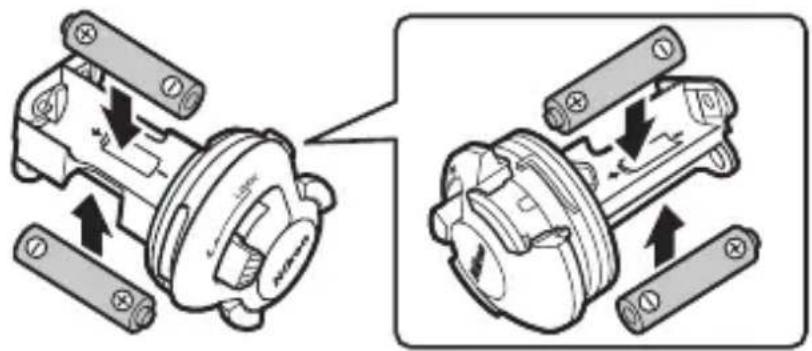 Technical diagram showing mechanical assembly with battery and motor components, annotated with directional arrows indicating movement or force.