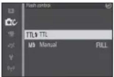 Flash control TTL$ TTL MS Manual FULL