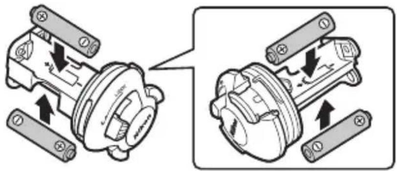 Technical diagram showing mechanical assembly with battery and motor components, including directional arrows indicating movement or force.