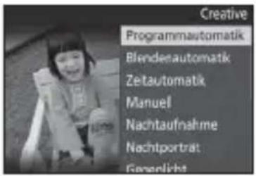 Creative Programmautomatik Blendersautomatik Zeitautomatik Manuel Nachtaufnahme Nachtportrat Gesenglikt