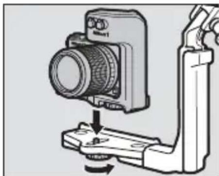 NIKON SBN10 - Place the camera/adapter assembly on the bracket. - 1