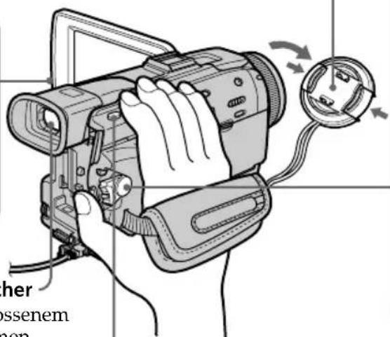 SONY DCRTRV40E - Nehmen Sie die Objektivschutzkappe ab. - 1