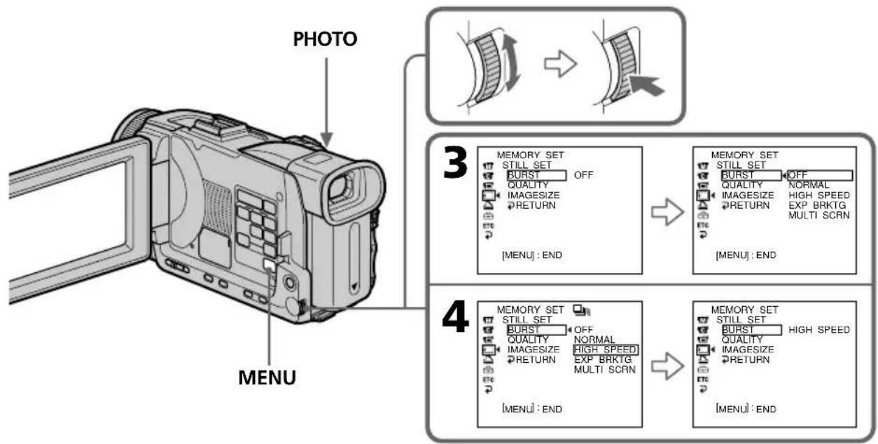 SONY DCRTRV40E - Aufnehmen von Standbildern auf den Memory Stick -Memory Photo-Aufnahme - 1