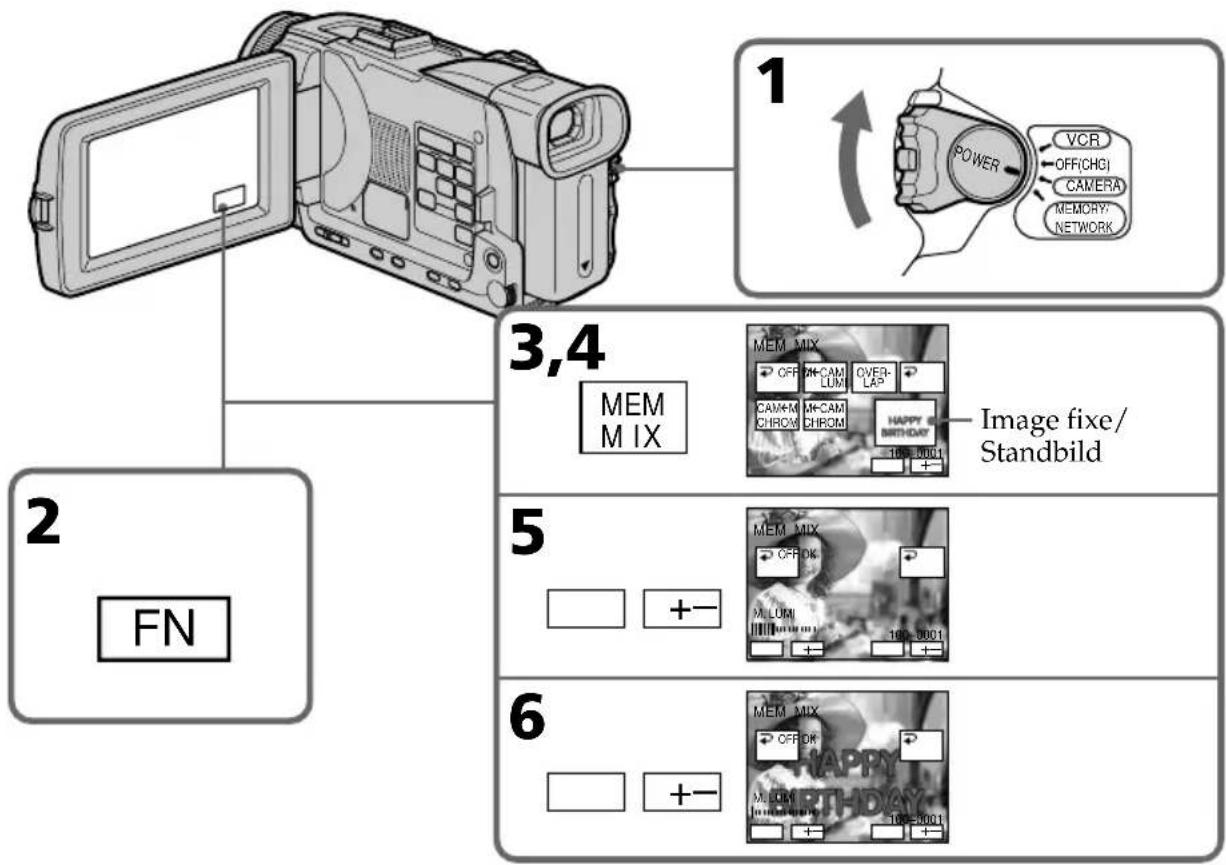 SONY DCRTRV40E - Einfugen eines Standbildes aus dem Memory Stick in einen Film - MEMORY MIX - 1