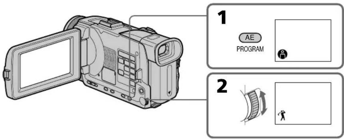 SONY DCRTRV40E - Verwendung der PROGRAM AE-Funktion - 2