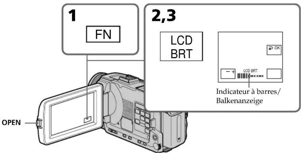SONY DCRTRV40E - Einstellen der Helligkeit des LCD-Schirms - 1