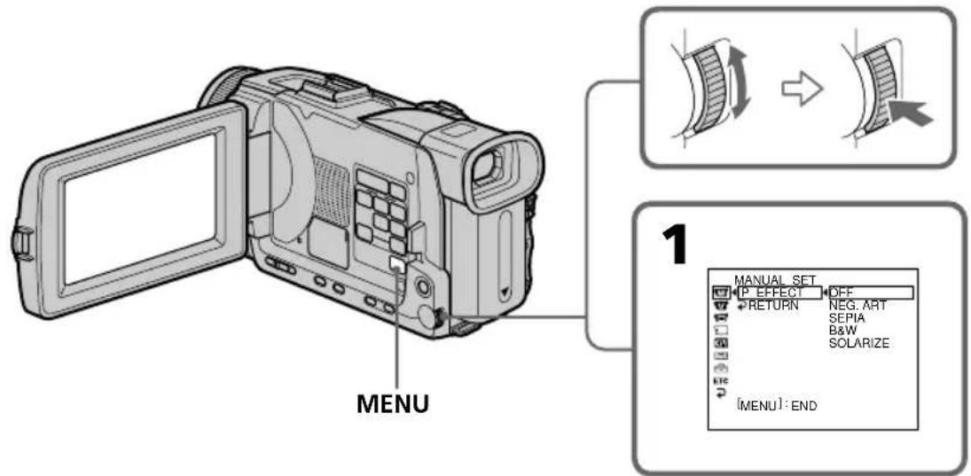 SONY DCRTRV40E - Verwendung der Picture Effect-Funktion bei der Wiedergabe - 1