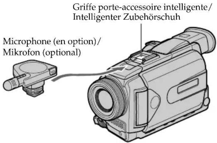 SONY DCRTRV40E - Anschluss eines Mikrofons an den intelligenten Zubehörschuh - 1