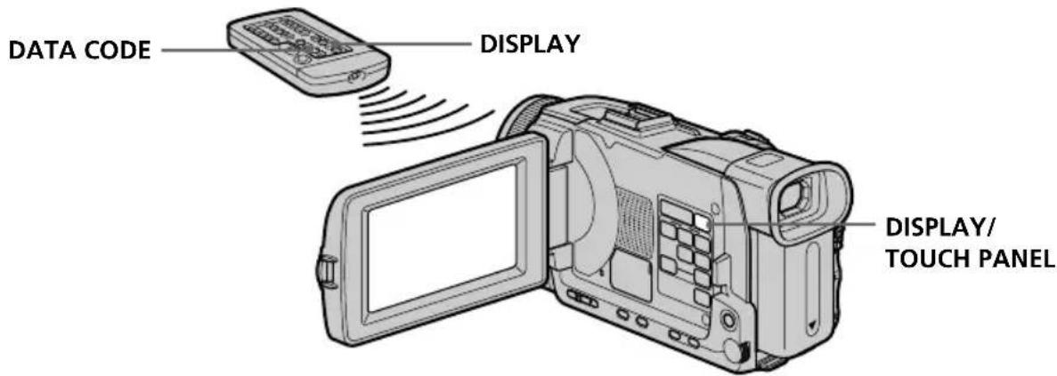 SONY DCRTRV40E - Ein- und Ausschalten der Funktionsanzeigen - Display-Funktion - 1