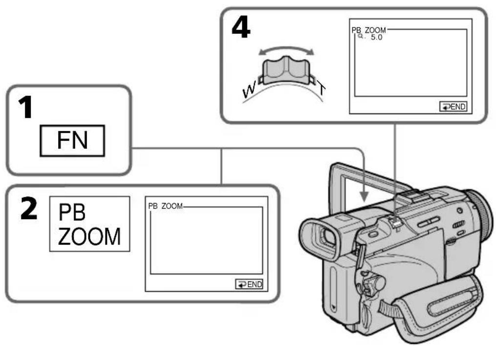SONY DCRTRV40E - Vergroßern von Aufnahmembildern des Bandes - Tape PB ZOOM - 1