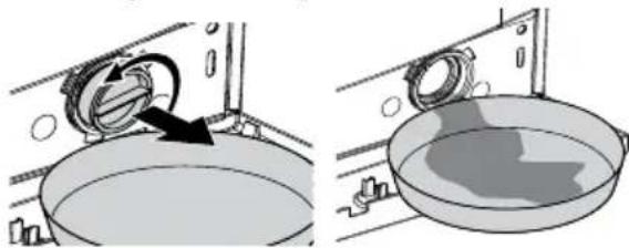 BEKO WMB 50621 UY - Evacuation de l'eau restante et nettoyage du filtré de la pompe - 7