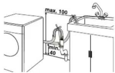 BEKO WMB 50621 UY - Collegamento allo scarico - 2