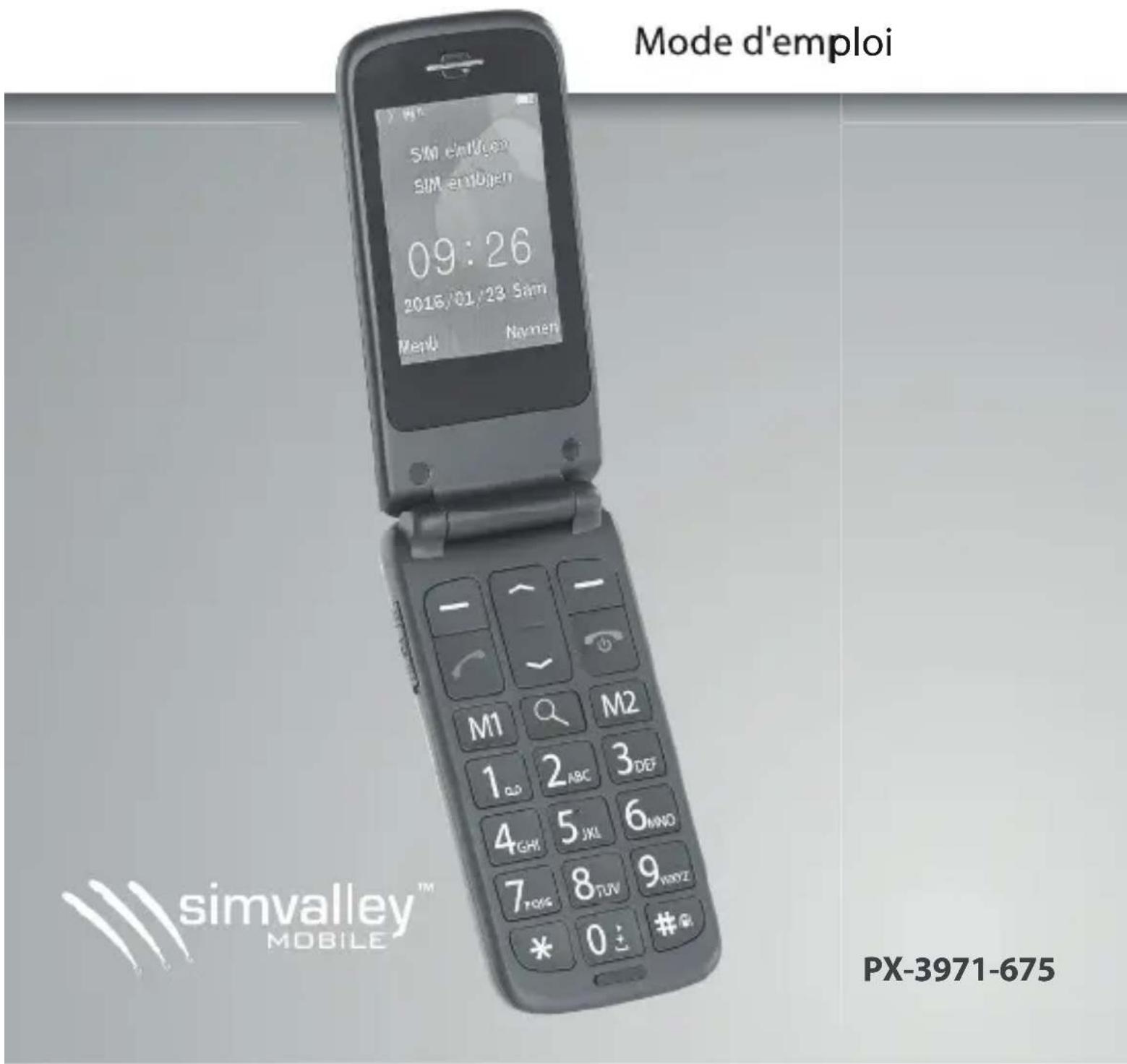Simvalley XL947 - Telephone portable Dual SIM à clapet - 1