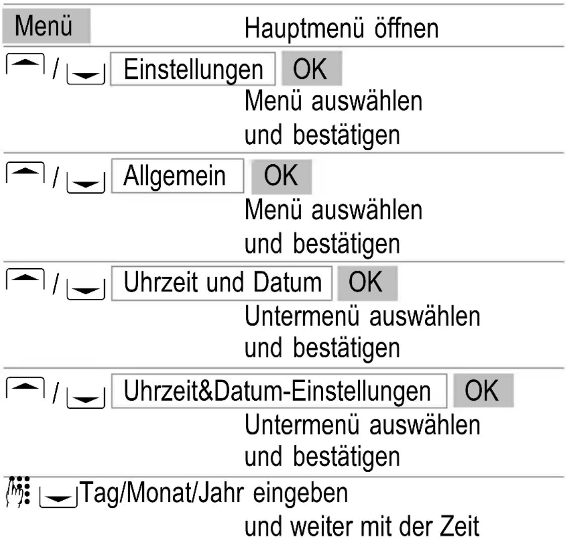 SWITEL M350 - Datum und Uhrzeit - 1