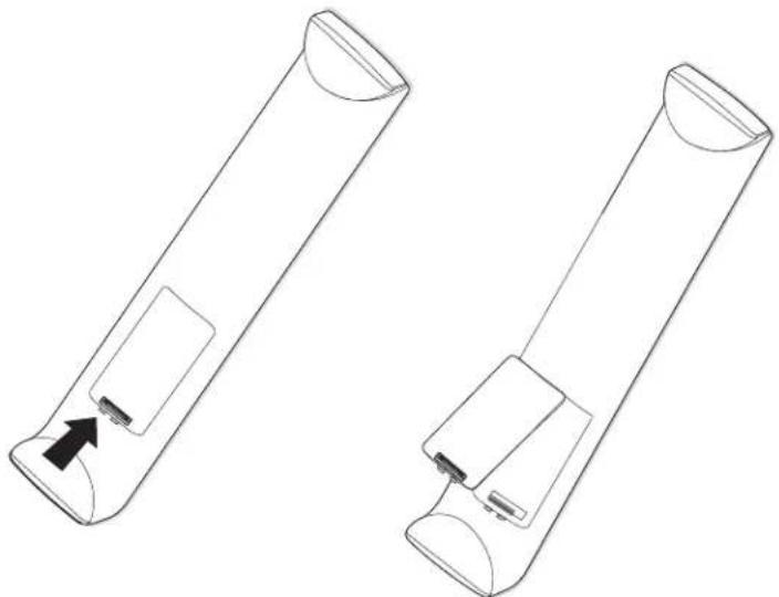 SCHAUB LORENZ LT4220312 - Das Einlegen der Batterien in die Fernbedienung - 1