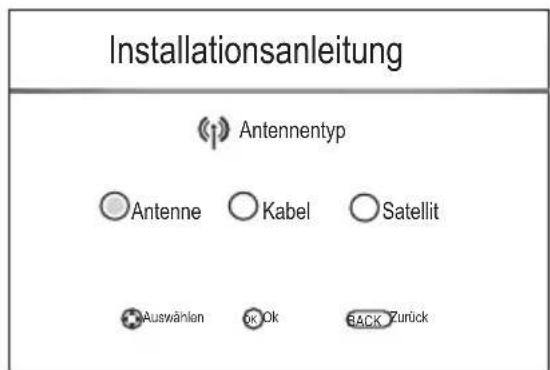 CHANGHONG LED40D1100ISX - Auswahl einer Antenne - 1