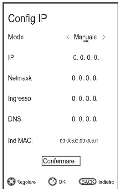 CHANGHONG LED40D1100ISX - Impostazione della rete via cavo - 2