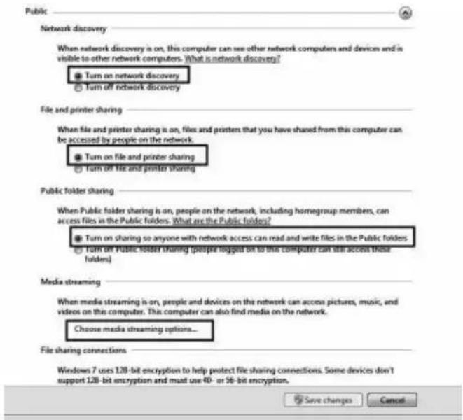CHANGHONG LED40D1100ISX - 7.Klichen Sie aufEinschalten derNetzwerkDiscovery, Schalten Sie einDateiund Drucker FreigabundSchalten Sie einFreigabe damit Jeder mit Netzwerk Zugang die Dateien in den öffentlichen Ordnern lesen und beschreiben kann. - 1