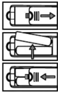 CHANGHONG LED40D1100ISX - Installer les piles dans la télécommande - 1