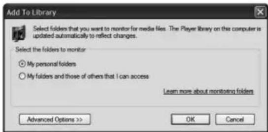 CHANGHONG LED40D1100ISX - Wie füge ichPunktezur Windows Media Player Bibliothek - 2