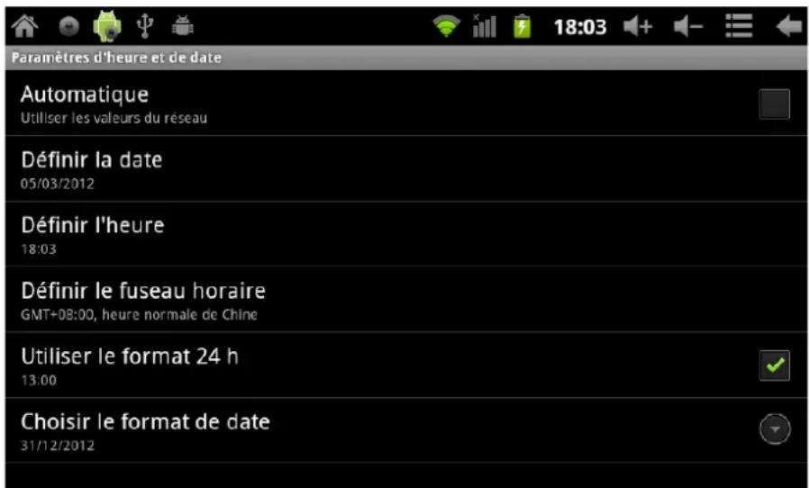 Leotec LPad Cosmos LETAB801 - Réglage de la date et de l'heure - 1