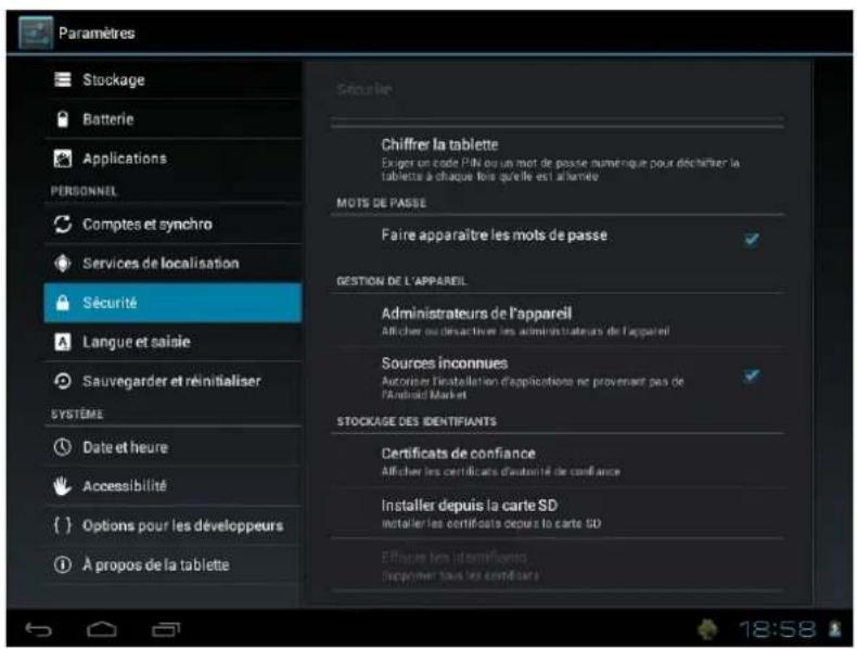 Leotec LPad Cosmos II LETAB805 - Gestion des paramètres des applications - 1