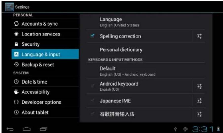 Leotec LPad Cosmos II LETAB805 - Language &amp; keyboard - 1
