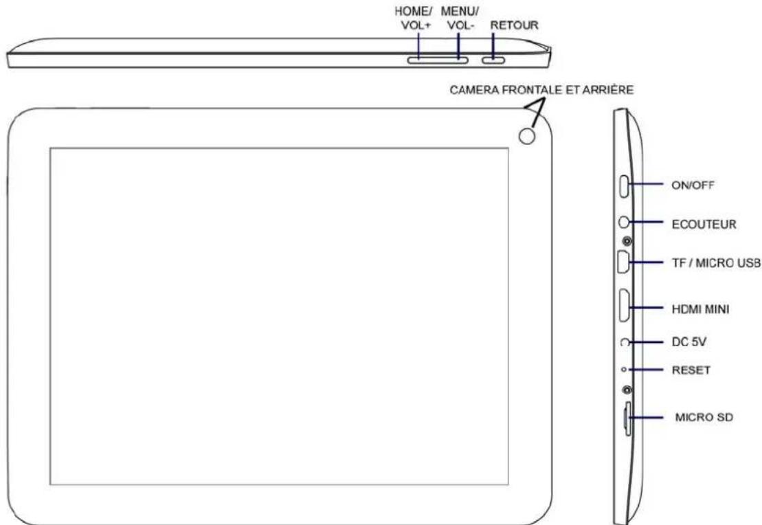 Leotec LPad Cosmos II LETAB805 - Aspect et boutons: - 1