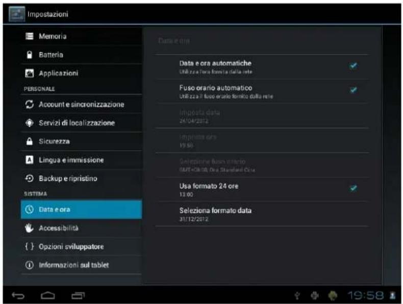 Leotec LPad Cosmos II LETAB805 - Impostare data e ora - 1