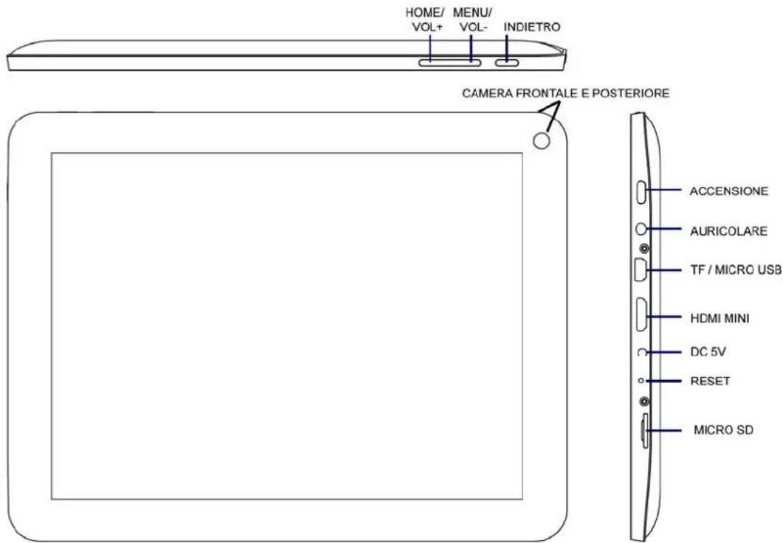 Leotec LPad Cosmos II LETAB805 - Aspetto e pulsanti: - 1