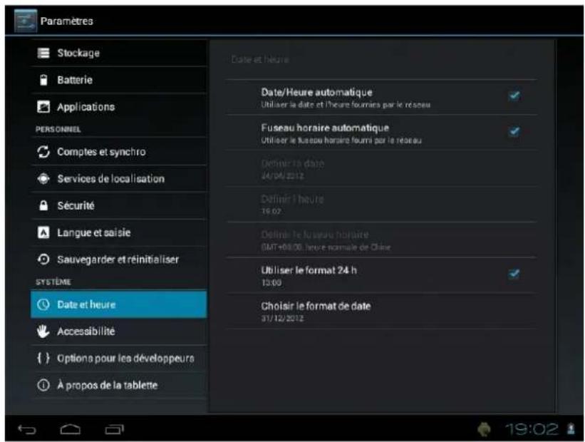 Leotec LPad Cosmos II LETAB805 - Réglage de la date et de l'heure - 1