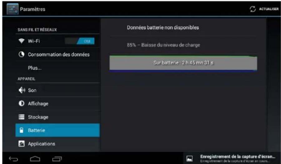 Leotec LPad Quasar LETAB704 - Batterie : Montre l'état actuel de la batterie. - 1