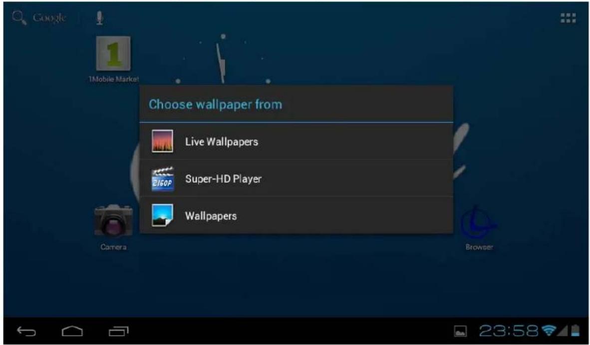 Leotec LPad Quasar LETAB704 - Accessing the area of applications and widgets you can manage the main interface icons: - 2