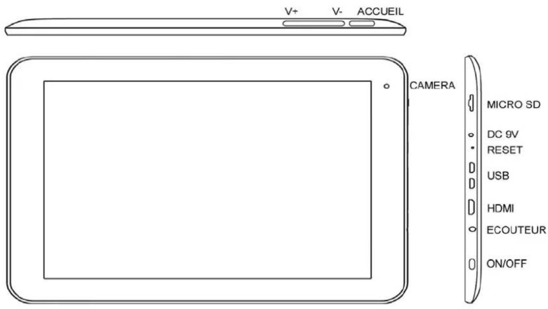 Leotec LPad Universe LETAB1008 - Aspect et boutons: - 1
