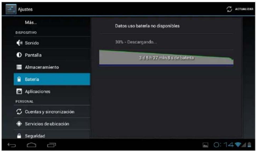 Leotec LPad Universe LETAB1008 - Batería: Muestra el uso actual de la batería. - 1