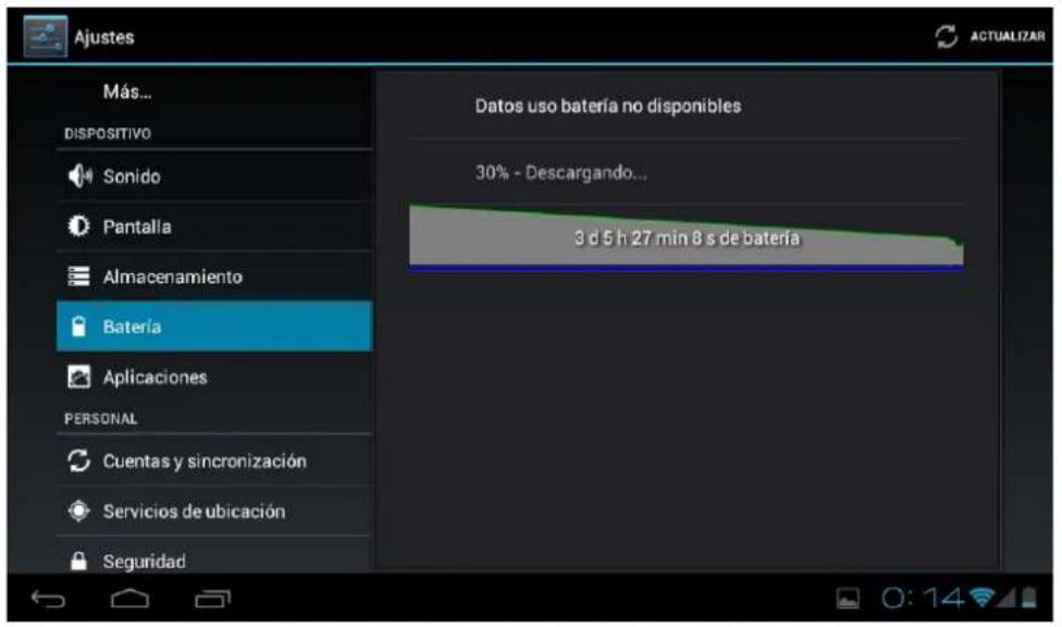 Leotec LPad Nova II LETAB1007 - Batería: Muestra el uso actual de la batería. - 1