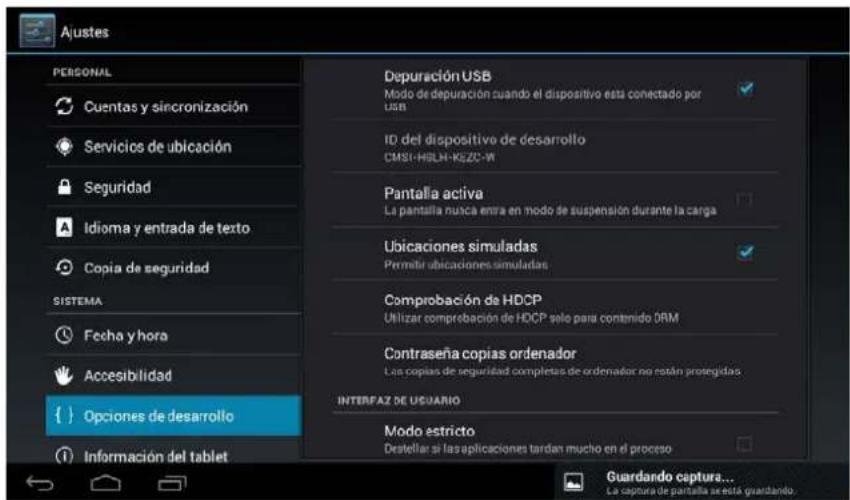 Leotec LPad Nova II LETAB1007 - Opciones de desarrollo: Opciones para desarrolladores. - 1